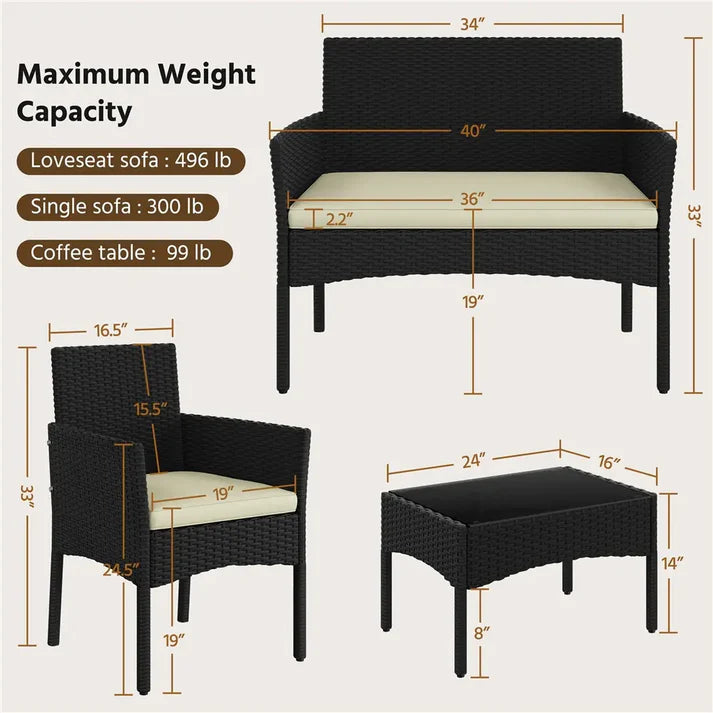 4-Piece Outdoor Reception Set